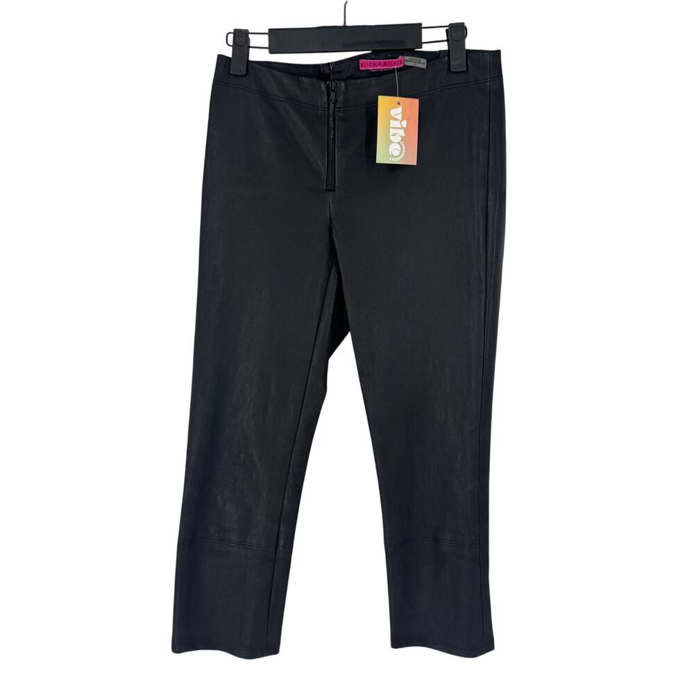 Alice + Olivia Black Cropped Leggings